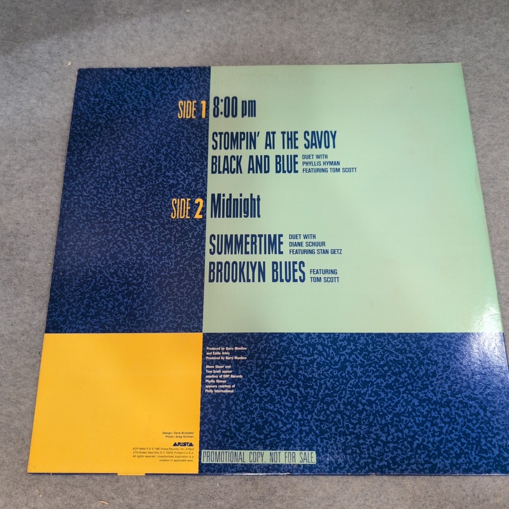 Barry Manilow Swing Street 4 Song Sampler Promo 12" Vinyl Record ADP-9649 1987 - Picture 2 of 6